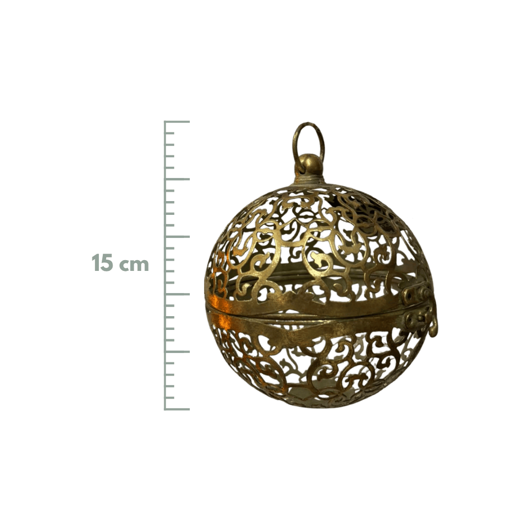 (T248466T2-H2) Set c/2 esferas craqueladas oro (15 y 20 cm)