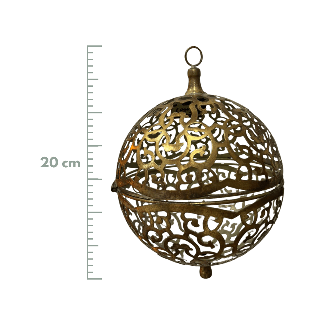 (T248466T2-H2) Set c/2 esferas craqueladas oro (15 y 20 cm)