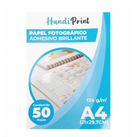 (4417-1560) Quelli Papel Fotografico Adhesivo Brillante A4 C/50 135G/M2