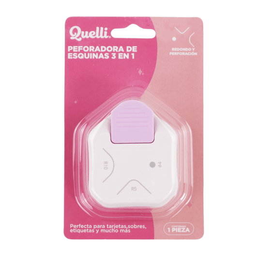 (4419-0483) Quelli Perforadora de Esquinas 3 en 1 Redondo
