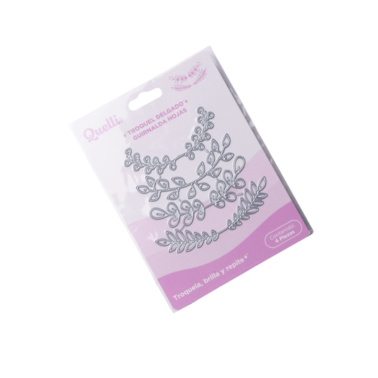 (4419-0890) Quelli Troquel Guirnalda Hojas 4 Pz
