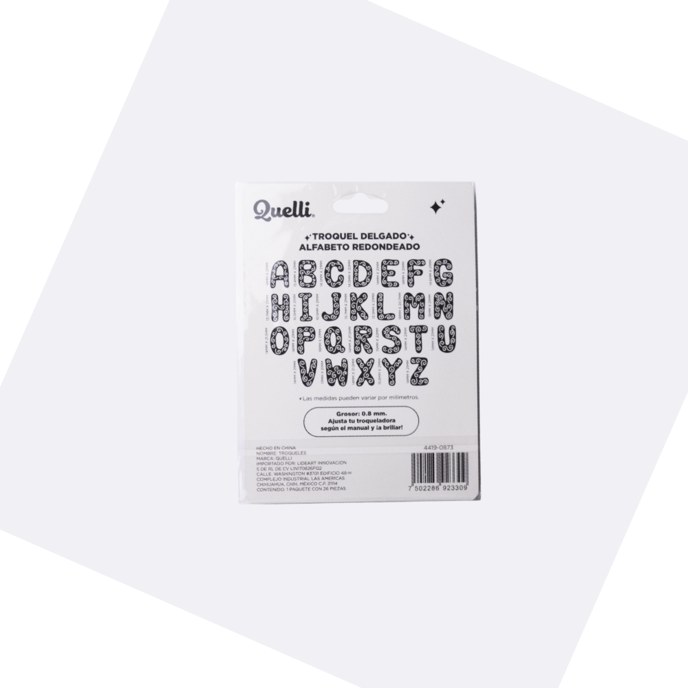 (4419-0873) Quelli Troquel Alfabeto Redondeado 26 Pz