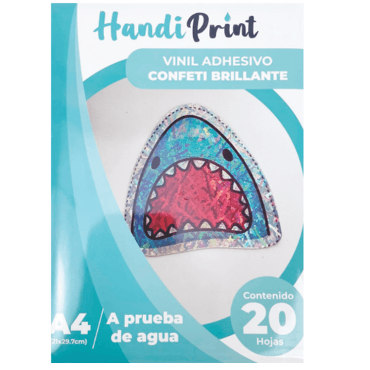 (4414-0068)Quelli Vinil Adhesivo Confeti Brillante A4 C/20