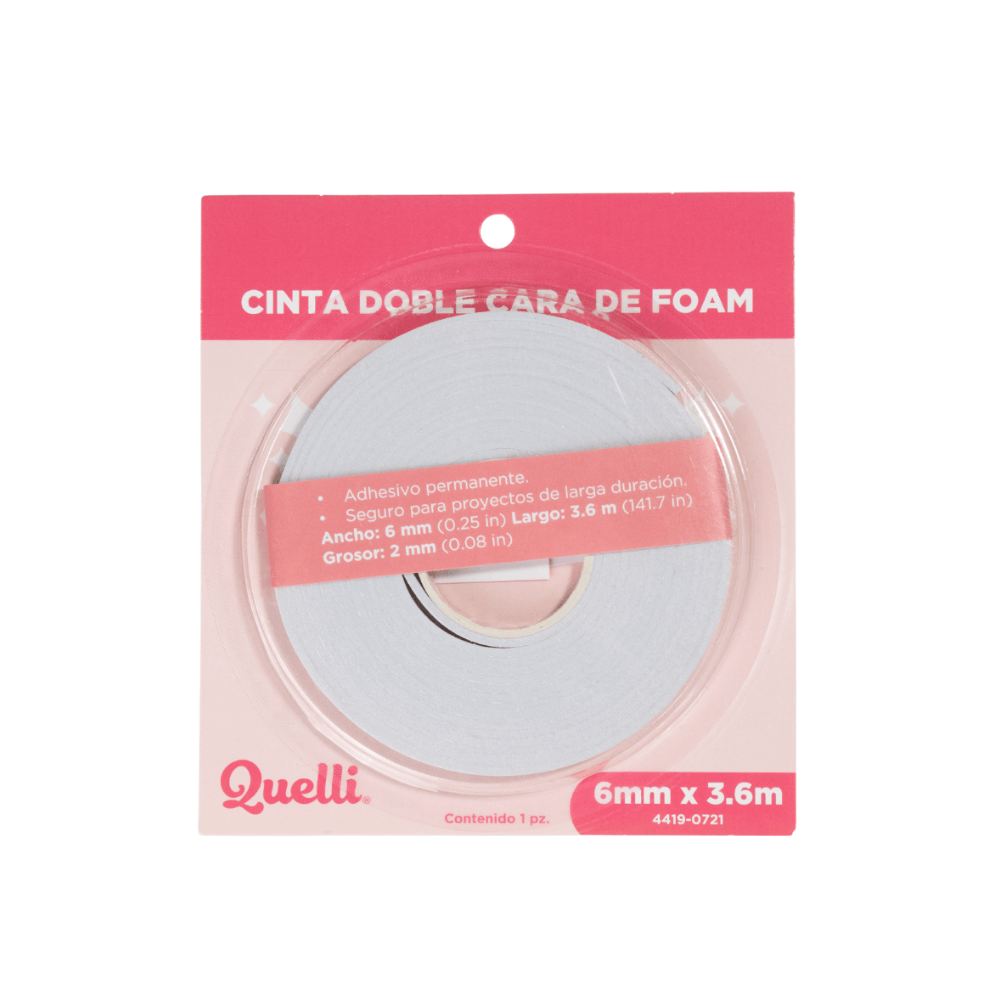 (4419-0721) Quelli Cinta Doble Cara 6mmX3.6m