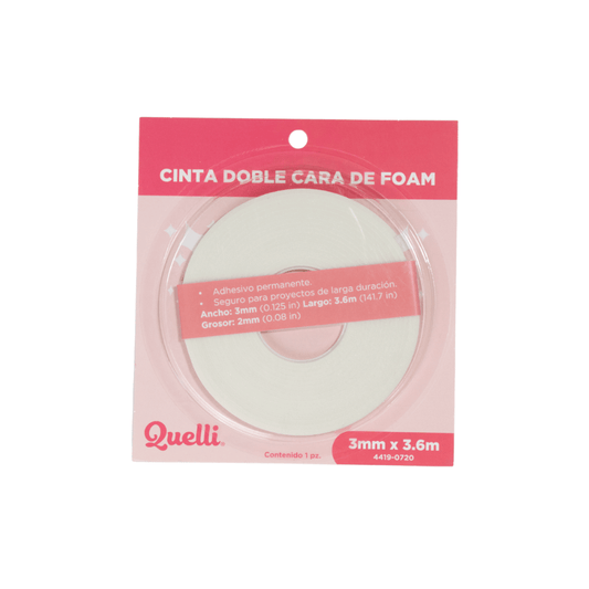 Cinta Doble Cara de Foam 3mm X 3.6mts