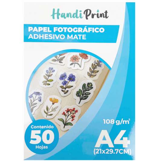 (4417-1561) Quelli Papel Fotografico Adhesivo Mate A4  C/50 108 g/m2