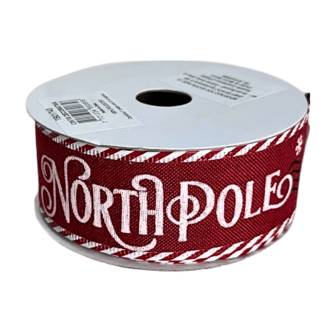(TB01743) Liston navideño Polo Norte 4cm x 9.14m