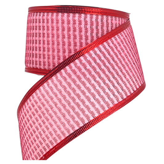 (TCH001438P) LIston Textura Rojo 6cm X 9 mts.