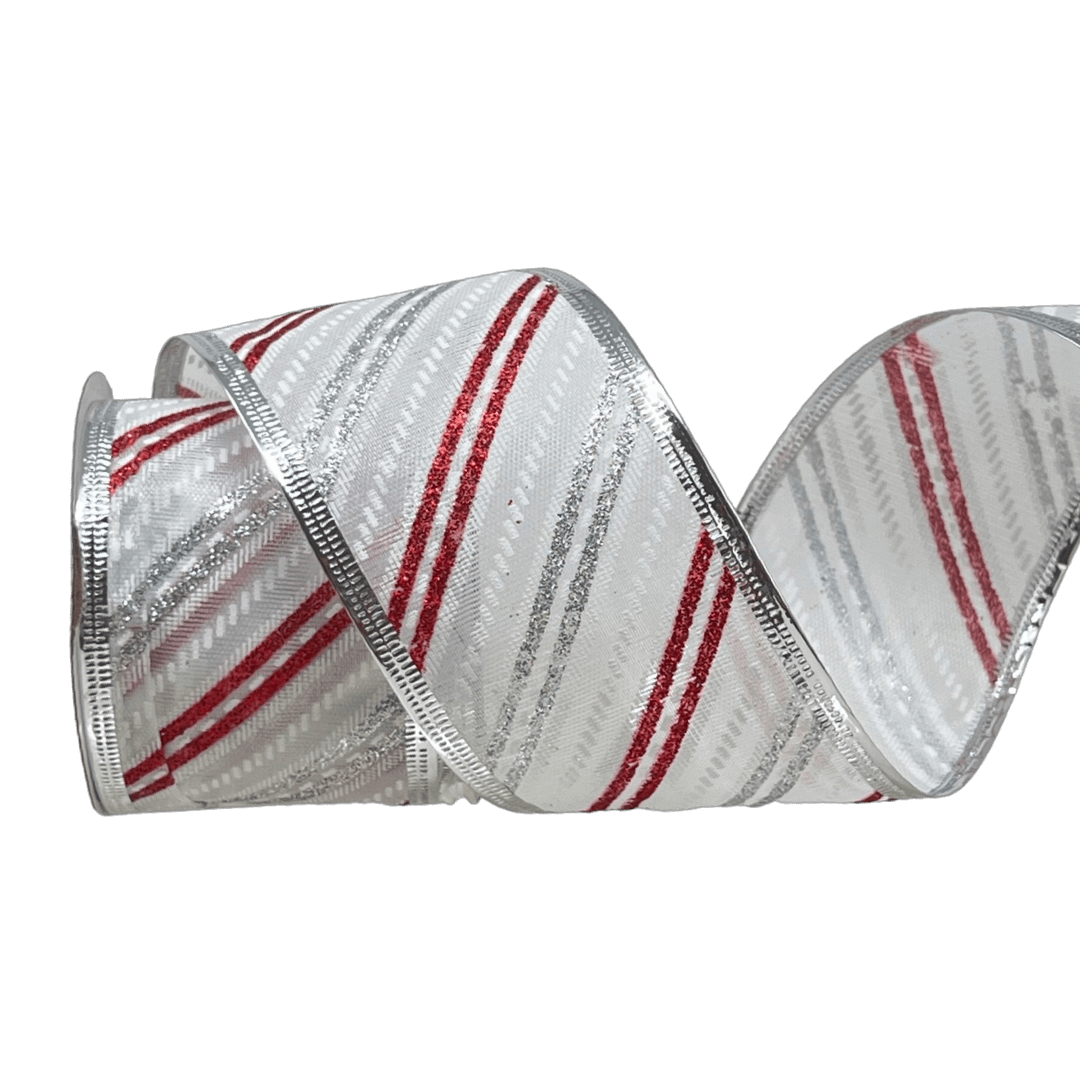 (TCH01527) Liston candy diagonal 6cm x 9m rojo