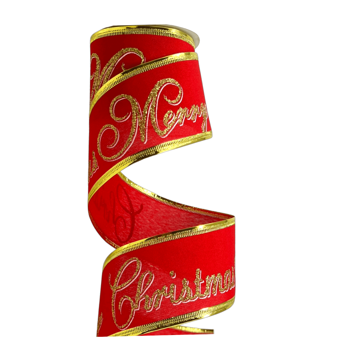 (TCH01550) LISTON MERRY CHRISTMAS 6CM 9M