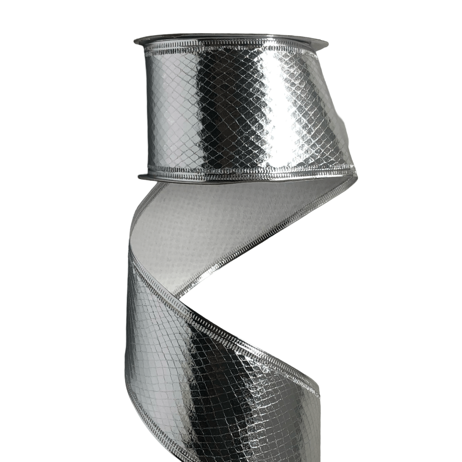 (TCH01762S) Liston navideño 6.5cm x 9 plata