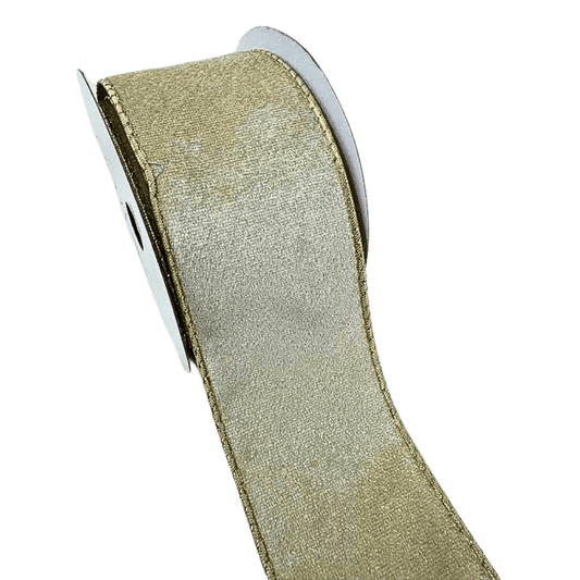 (TCH01836CH) Liston terciopelo champagne 6.5cm x 9m