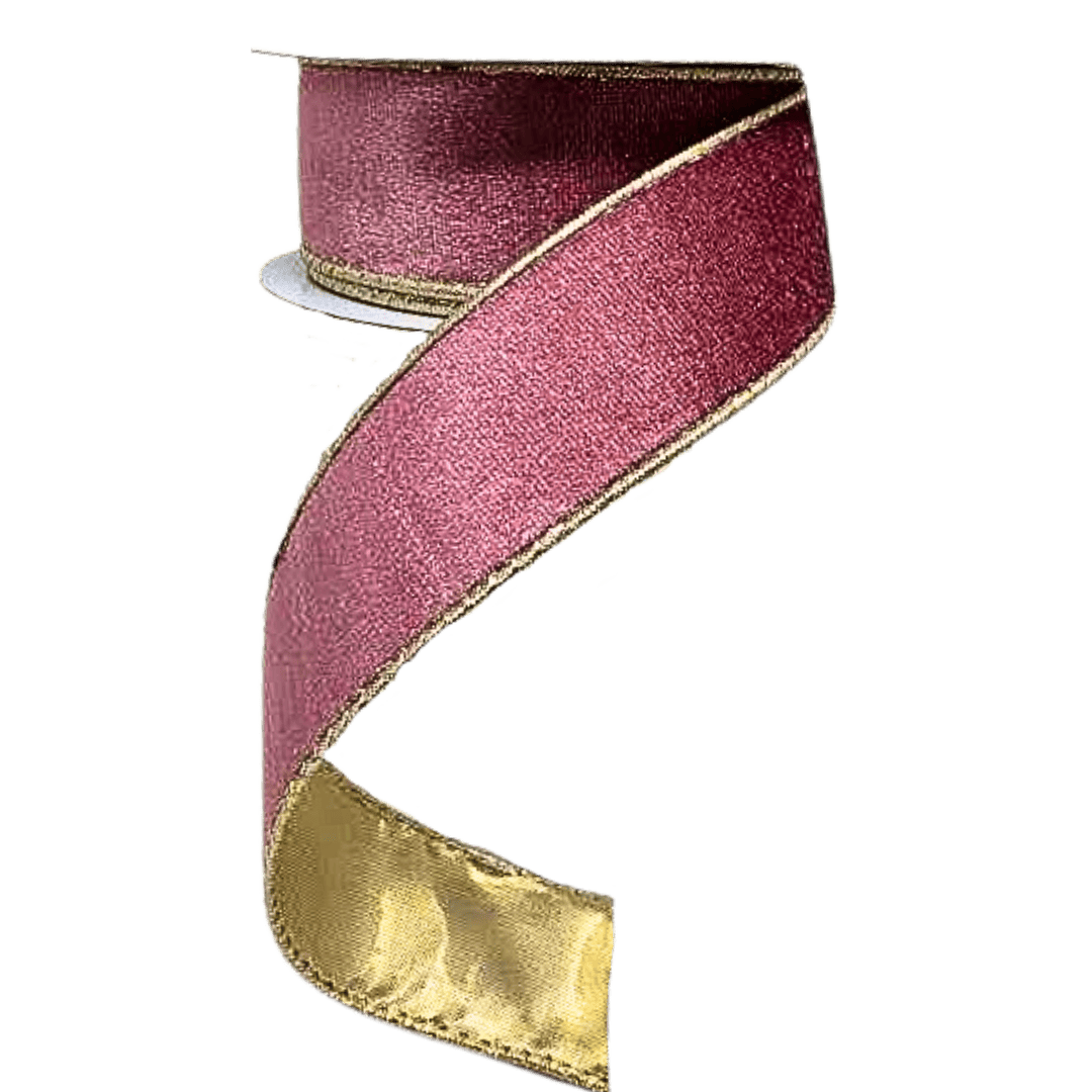 (TCH01838OPCh) Liston terciopelo rosa palo/champaña 4cm x 9m