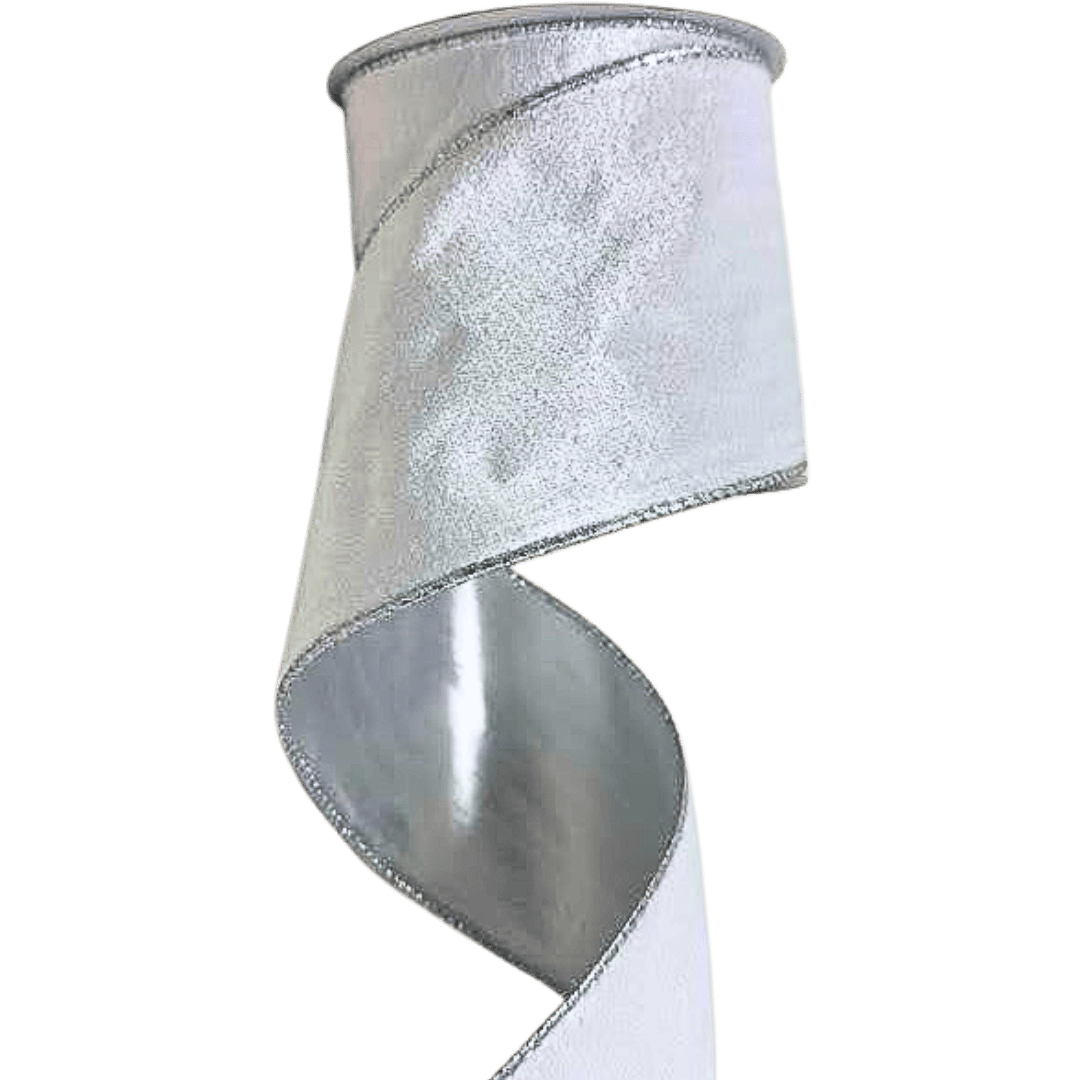 (TCH01839W) Liston terciopelo blanco 10cm X 9m