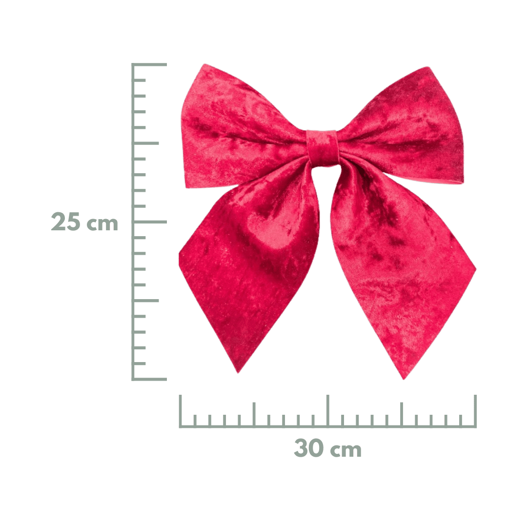 (TCH01884R) Moño terciopelo rojo 25x30 cm