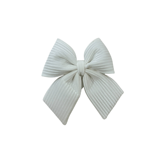 Moño terciopelo texturizado 23X27Cm blanco