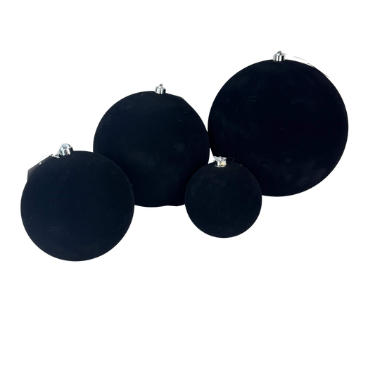 Esfera terciopelo negro, medidas 15 cm/20 cm/25 cm/30 cm