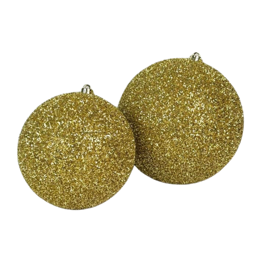 Esfera tinsel oro, medidas 20 cm/25 cm