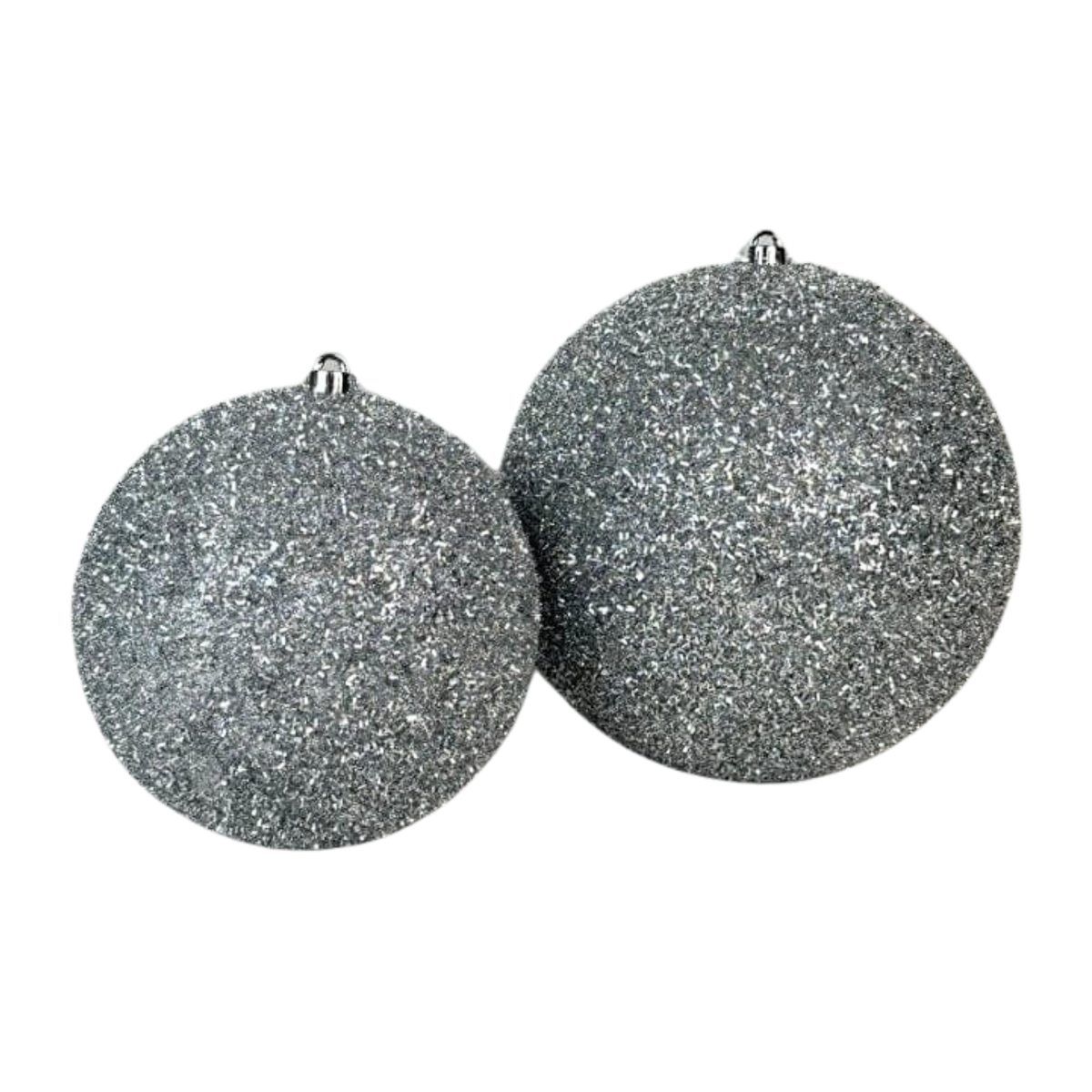 Esfera Tinsel Plata, Medidas 20 cm/25 cm