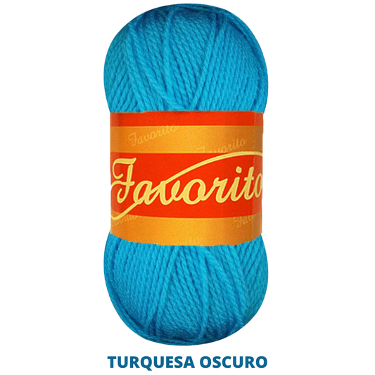 Estambre Favorito 50 Gr C-3075 Turquesa Oscuro