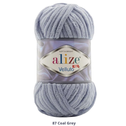 Velluto 100 Gr C-87 Coal Grey