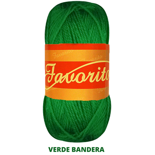 Estambre Favorito 50 Gr C-3084 Verde Bandera