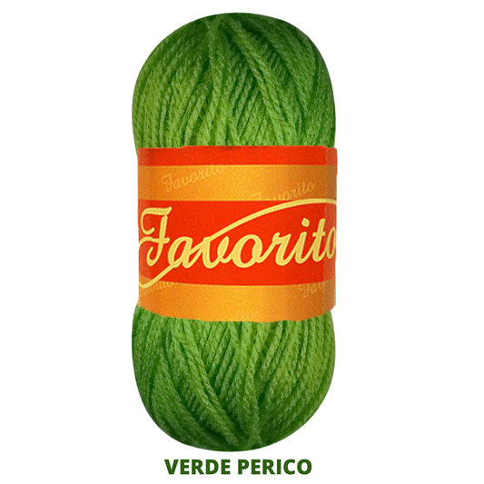 Estambre Favorito 50 Gr C-3083 Verde Perico