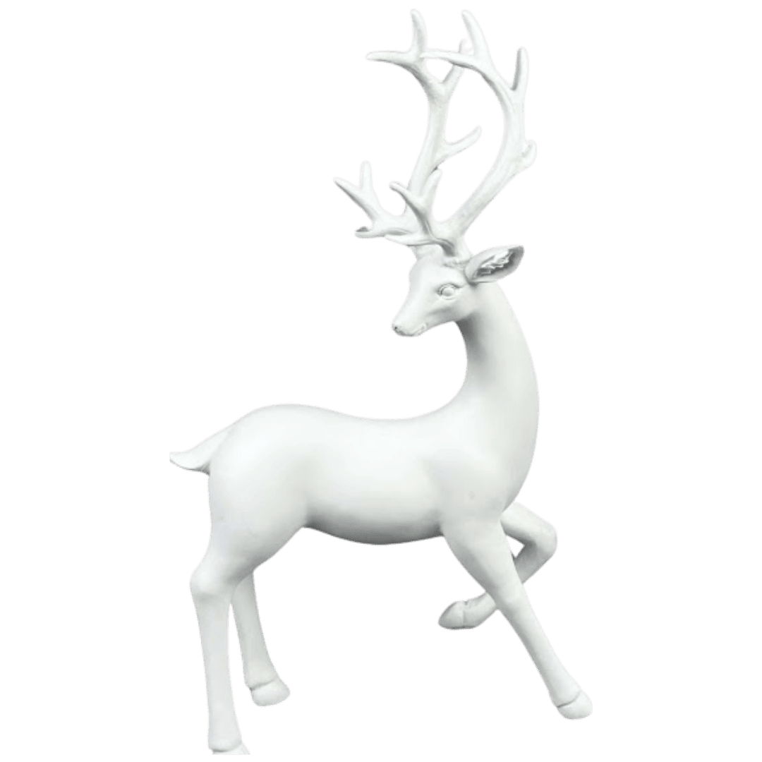 Ciervo poliresina blanco 27cm/40cm
