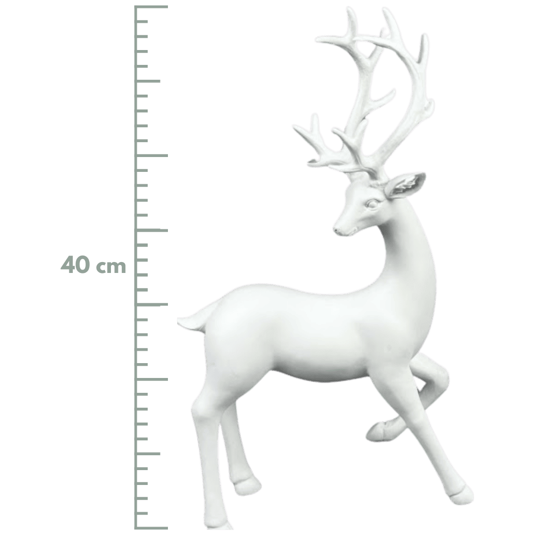 Ciervo poliresina blanco 27cm/40cm