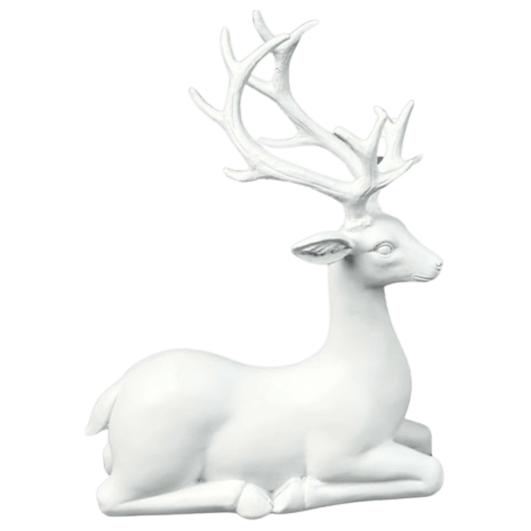 Ciervo poliresina blanco 27cm/40cm