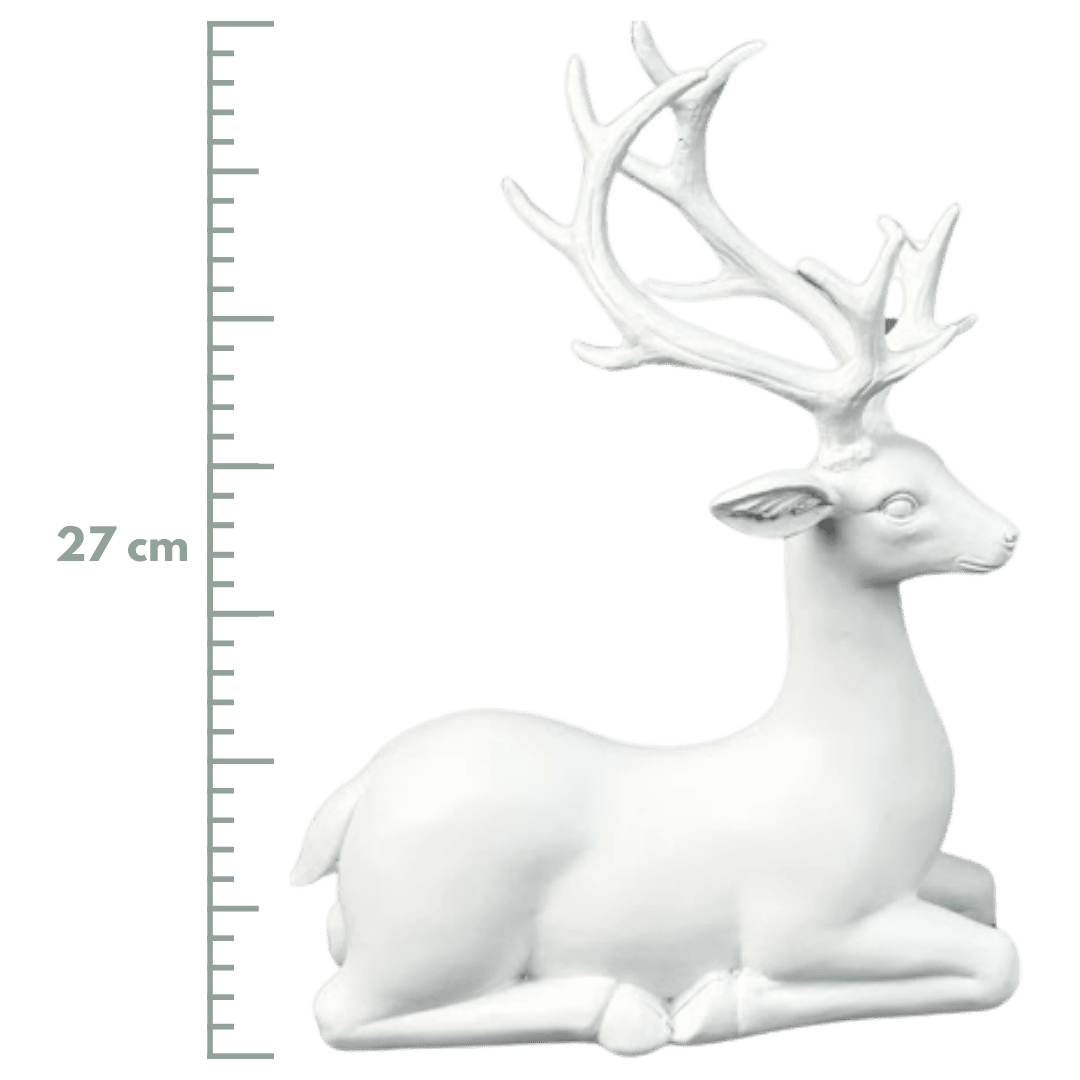Ciervo poliresina blanco 27cm/40cm