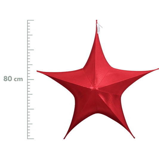(XMT0010R) Estrella Armable Metalica Rojo 80cm