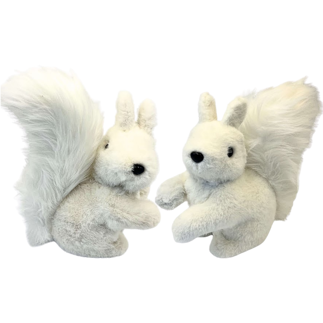 Ardilla blanca de peluche