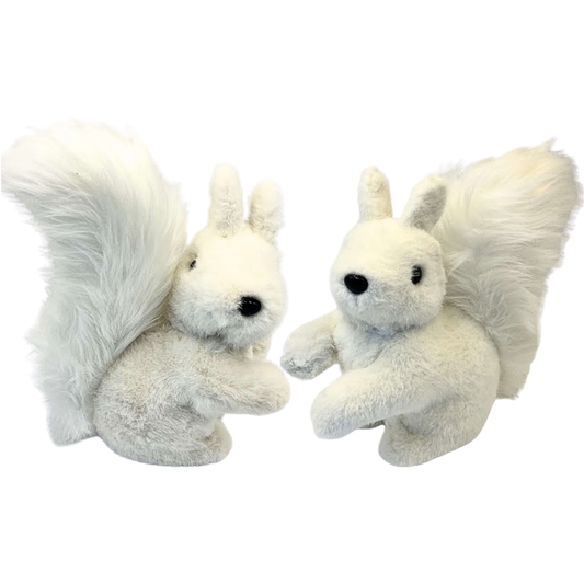 Ardilla blanca de peluche