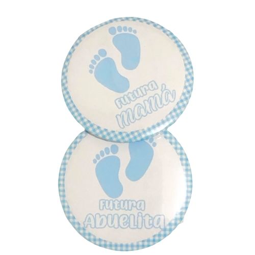 Botones Baby Shower niño 2 pzs