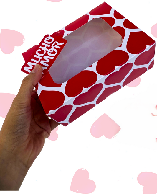 26843) Caja con Ventana 16x12x6 cm Decorada c/5 cajas