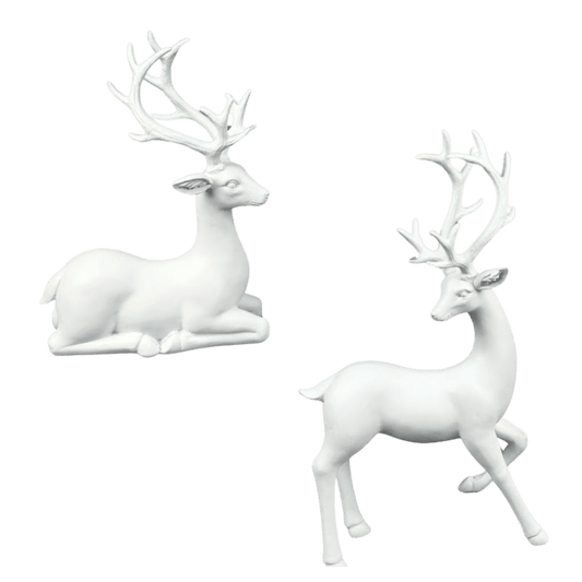 Ciervo poliresina blanco 27cm/40cm