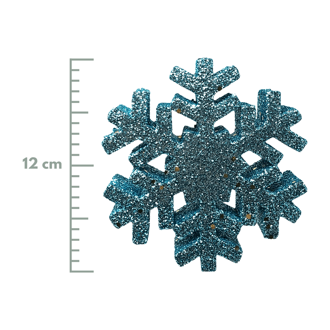 (FLA02258LB) Copo de nieve 12 cm celeste