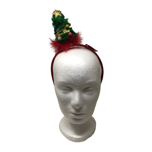 (DIA0165VD) Diadema pino con luz 40 cm verde