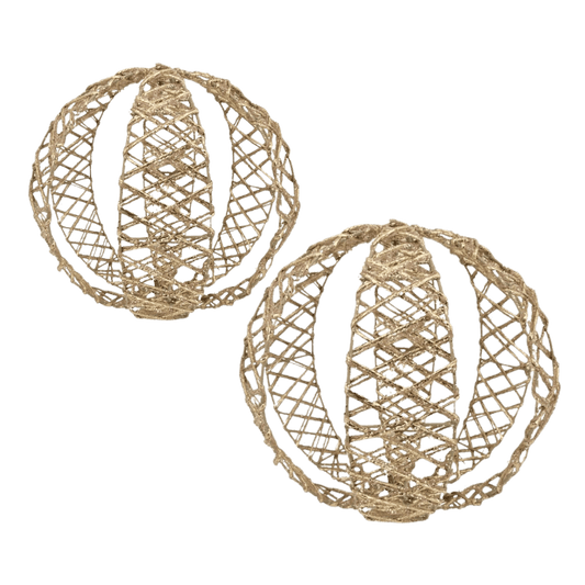 Esfera metalica gajos oro 30cm/40cm