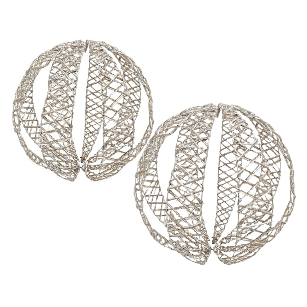 Esfera gajos plata 30cm/40cm