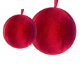Esfera Terciopelo 17.5 y 25 Cm Rojo
