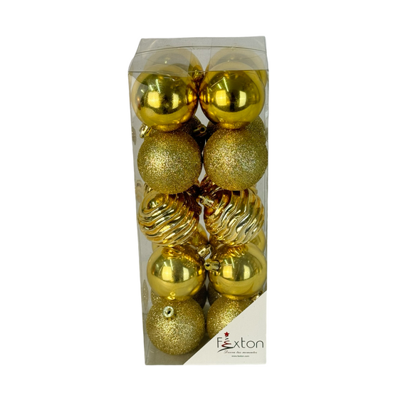 (Bhk01205G) Tarro Esfera 6Cm 20 Pz Oro