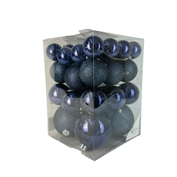 (Bhk01114Ob) Caja Esferas 38Pz Mix Azul