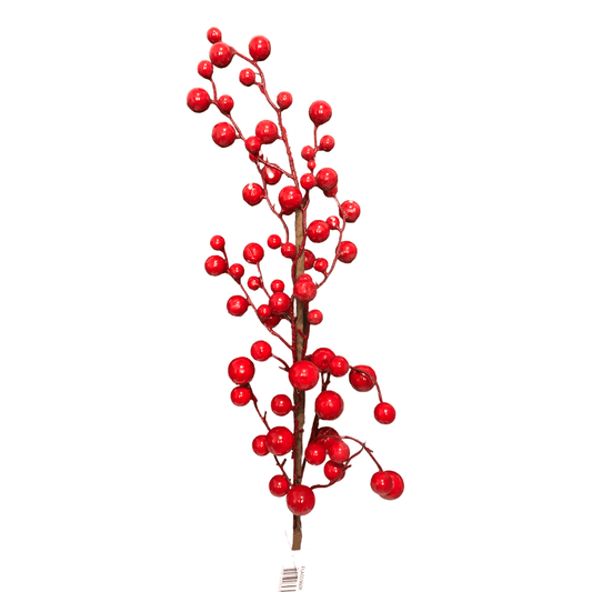 (FLA01960R) Follaje berrys 70 cm rojo