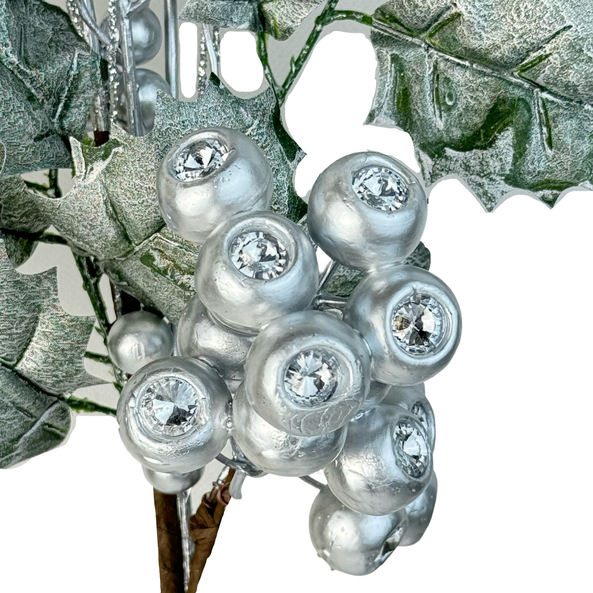 (FLR00904S) Follaje Berries 75 cm Plata
