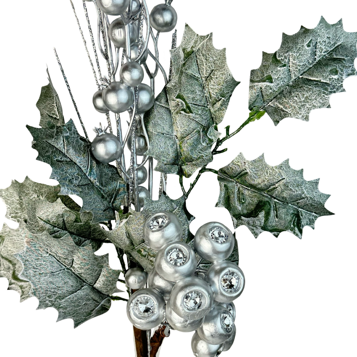 (FLR00904S) Follaje Berries 75 cm Plata