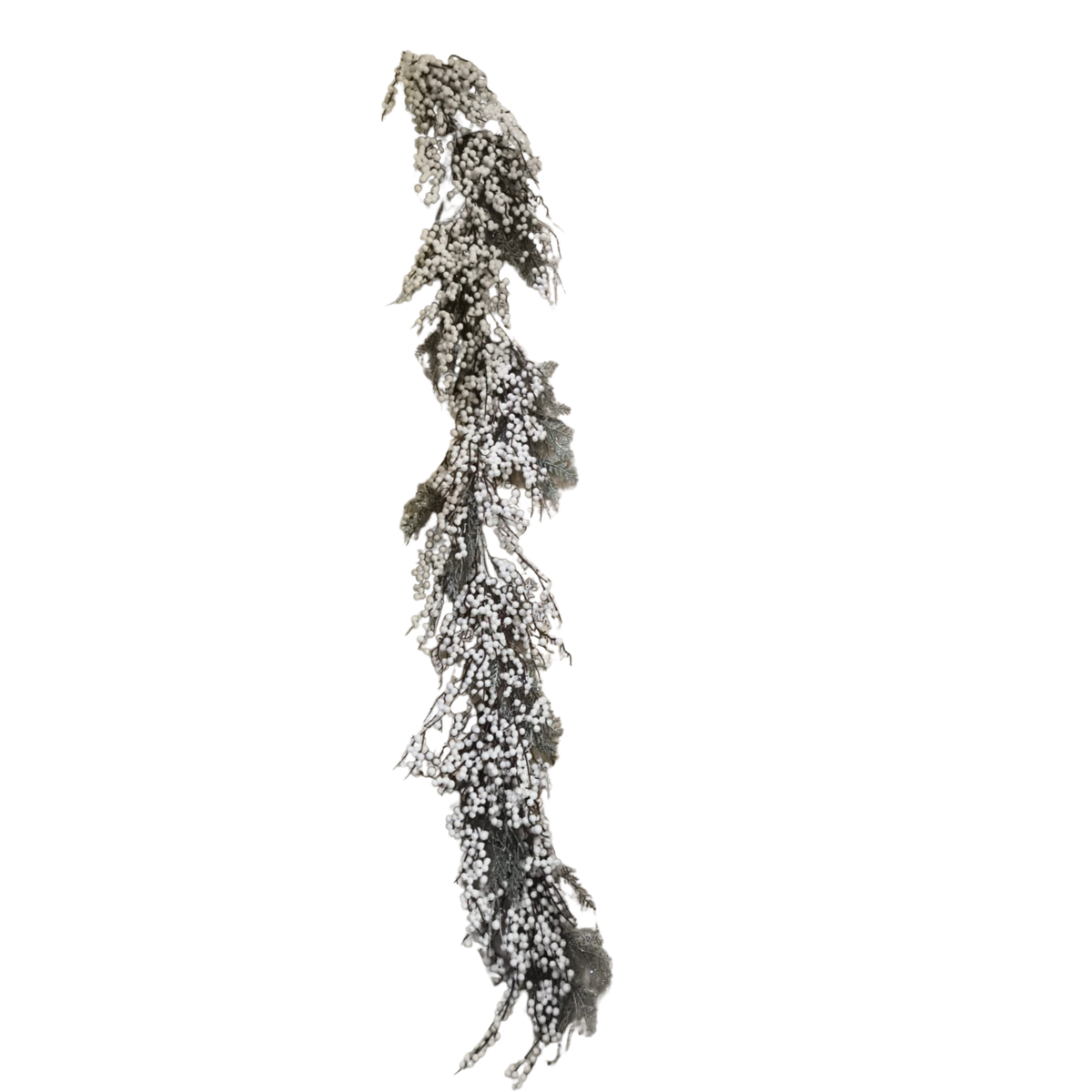 (GYG0254BL) Guirnalda berries y hojas 150 cm blanco