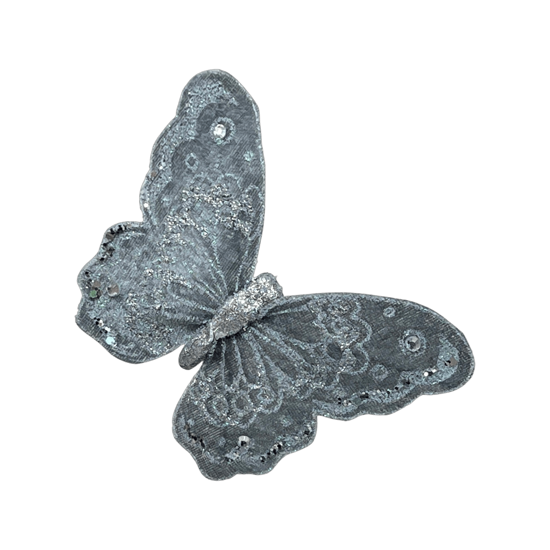 (Ccy00105S) Mariposa Brillante 15X12Cm Plata