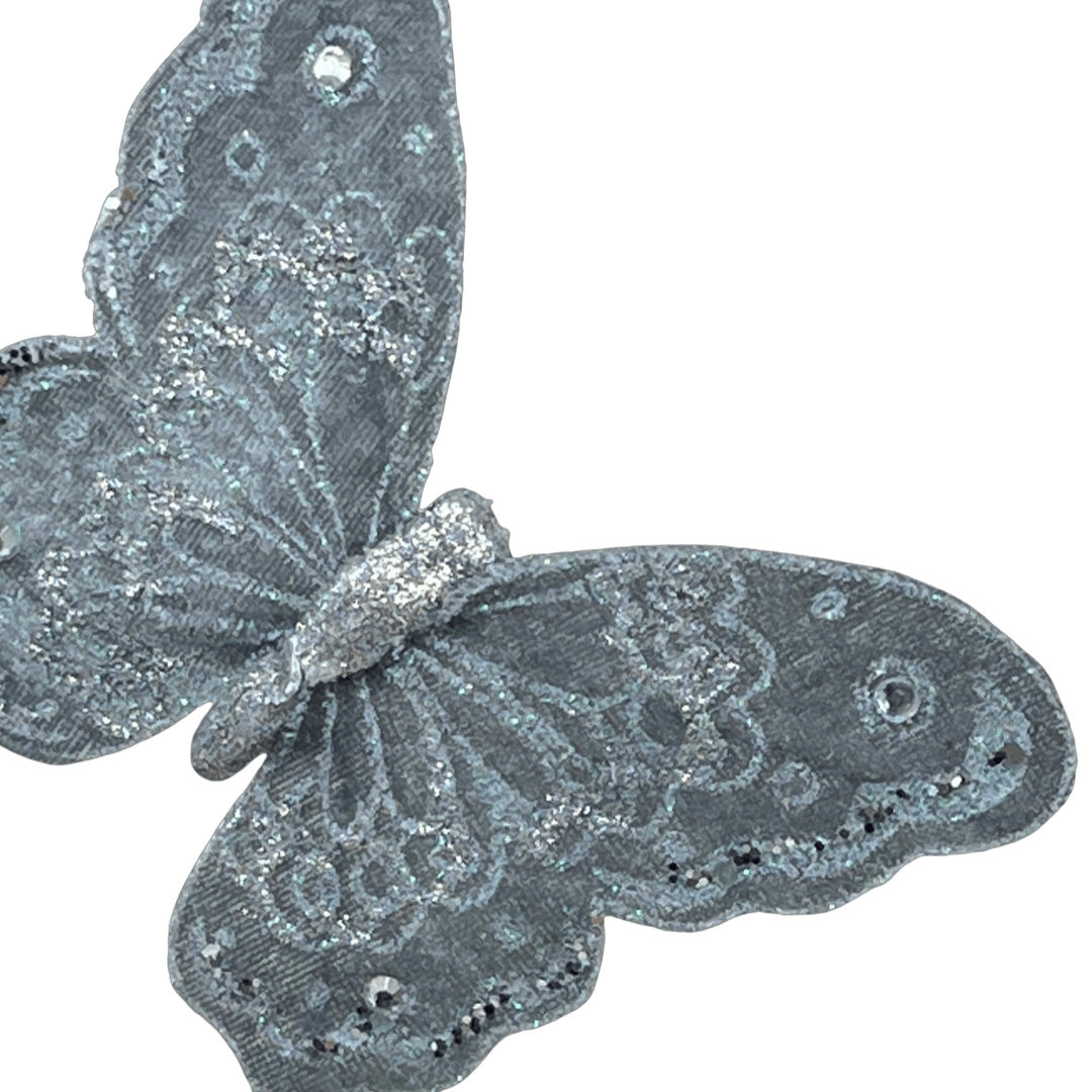 (Ccy00105S) Mariposa Brillante 15X12Cm Plata